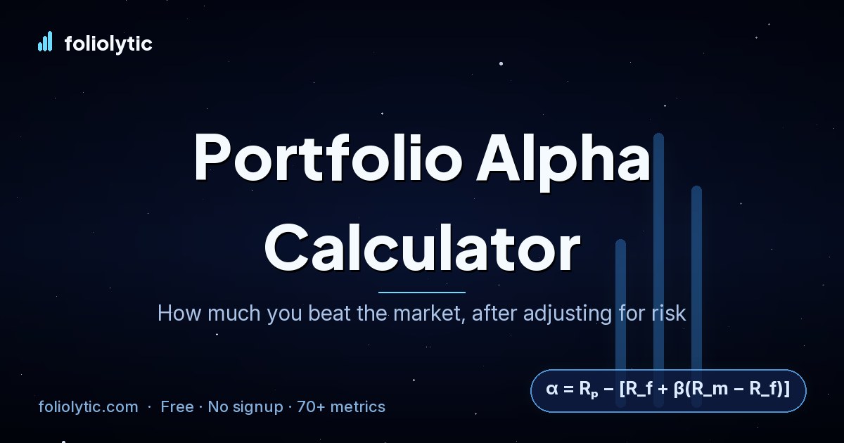 Free Portfolio Alpha (Jensen) — Foliolytic